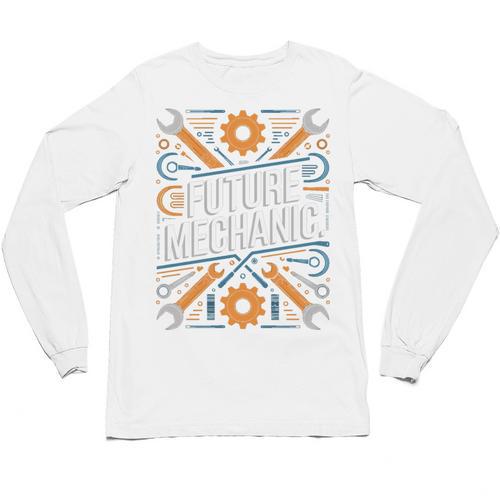 Future Mechanic Graduation School Kids Toddler Women Men Gag Unisex Long Sleeve T-Shirt - Best Gift Smart