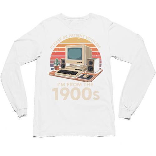 Geek Please Be Patient I'm From The 1900s Retro Computer PC Unisex Long Sleeve T-Shirt - Figerry