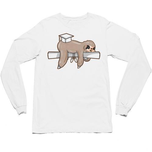 Graduation 2022 PhD Sloth Bachelor Master School Doctor Unisex Long Sleeve T-Shirt - Best Gift Smart