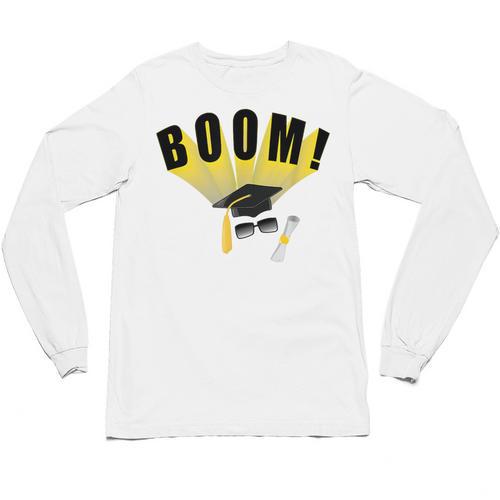 Graduation Cap And Diploma For Proud Graduation Unisex Long Sleeve T-Shirt - Best Gift Smart