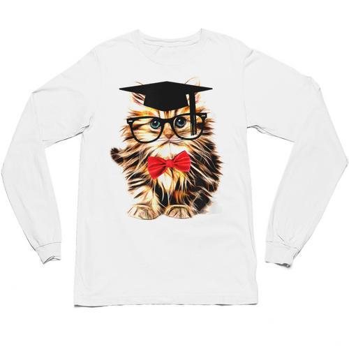 Graduation Cat Class Of 2023 Unisex Long Sleeve T-Shirt - Best Gift Smart