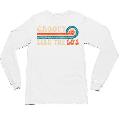 Groovy Like The 60s Aesthetic Nostalgia 1960's Retro Unisex Long Sleeve T-Shirt - Figerry