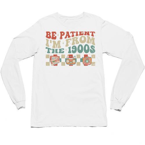 Groovy Please Be Patient With Me I'm From The 1900s Vintage Unisex Long Sleeve T-Shirt - Figerry