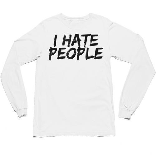 I Hate People Graffiti Introverts Meme Loner Unisex Long Sleeve T-Shirt - Raresse