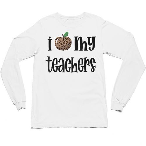 I Heart My Teachers I Love My Teachers Graduation Kids Teens Unisex Long Sleeve T-Shirt - Best Gift Smart