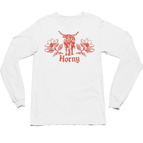 Horny Bull Romance Reader Shirt Spicy Books Bull Pun Unisex Long Sleeve T-Shirt - Bookorys DE