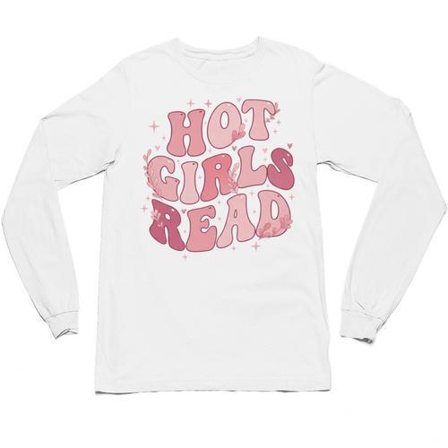 Hot Girls Read Cute Book Lover Reading Club Unisex Long Sleeve T-Shirt - Bookorys CA