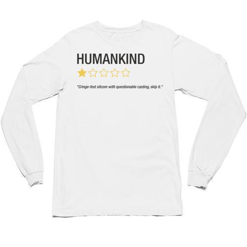 Humankind One Star Introvert People Rating Unisex Long Sleeve T-Shirt - Raresse