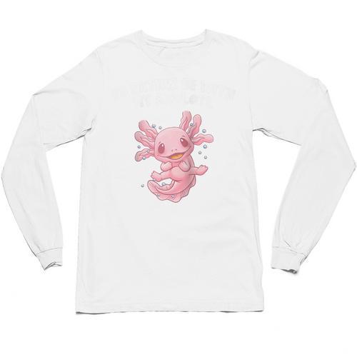Id Rather Be With My Axolotl Salamander Introvert Raglan Baseball Tee Unisex Long Sleeve T-Shirt - Raresse