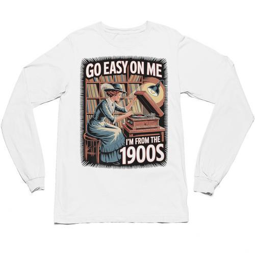 I'm From The 1900s Vinyl Record Lover For Women Premium Unisex Long Sleeve T-Shirt - Figerry