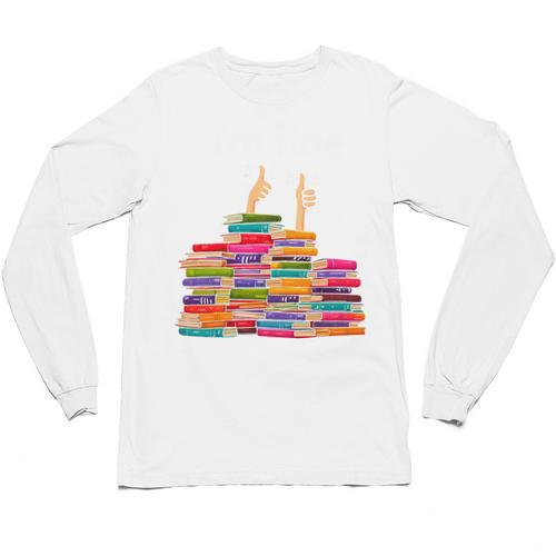 I'm Fine Reading Books Reader Book Lover Librarian Unisex Long Sleeve T-Shirt - Bookorys AU