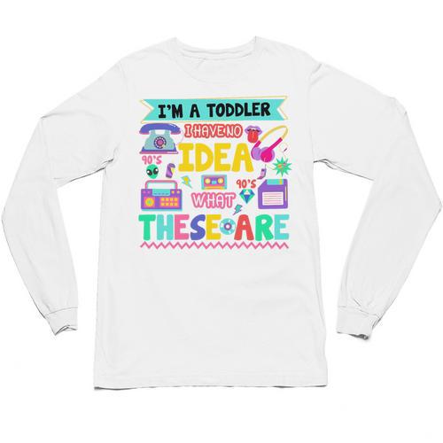 I'm A Toddler I Have No Ideas Retro Vintage 90s Nostalgia Premium Tri-Blend Unisex Long Sleeve T-Shirt - Figerry