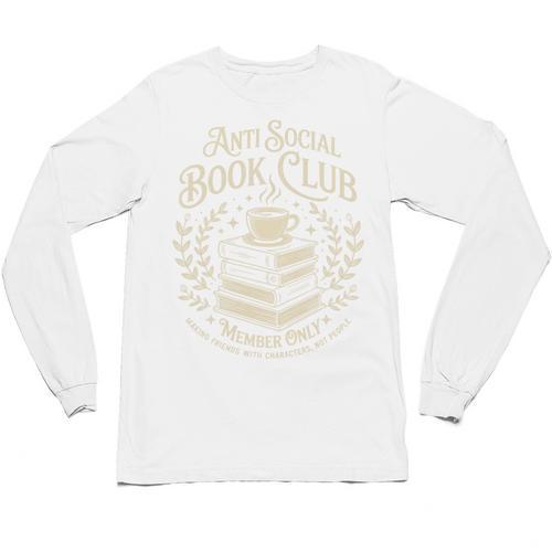 Introvert Books Club Member Coffee Book Lovers Vintage Premium Tri-Blend Unisex Long Sleeve T-Shirt - Raresse