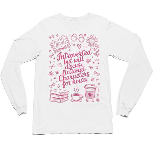 Introvert Fictional Character Read Books Lover Reading Unisex Long Sleeve T-Shirt - Raresse