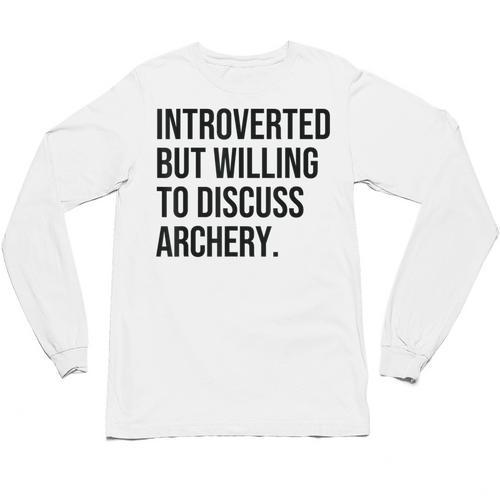 Introverted Archer Archery Introvert Unisex Long Sleeve T-Shirt - Raresse