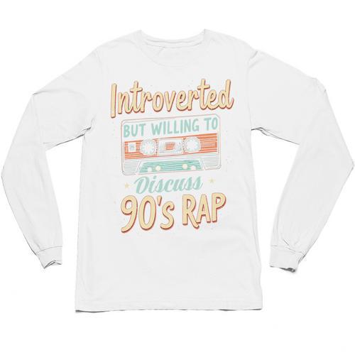 Introverted But Willing To Discuss 90s Rap Premium Tri-Blend Unisex Long Sleeve T-Shirt - Raresse