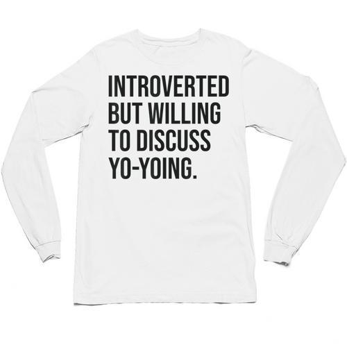 Introverted Yoyo Toy Player Yo-Yo Introvert Unisex Long Sleeve T-Shirt - Raresse