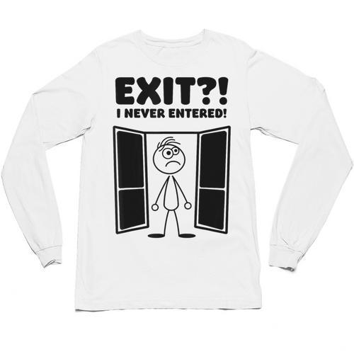 Irony Sarcasm Introvert Dry Humor Cartoon Comic Geek Nerd Unisex Long Sleeve T-Shirt - Raresse
