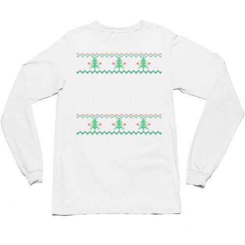 I Just Want To Go Home Ugly Anti Christmas Sweater Introvert Unisex Long Sleeve T-Shirt - Raresse