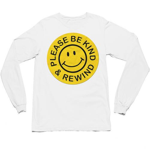 Be Kind Rewind Shirt Retro Nostalgia Sticker 80s 90s Tee Premium Tri-Blend Unisex Long Sleeve T-Shirt - Figerry