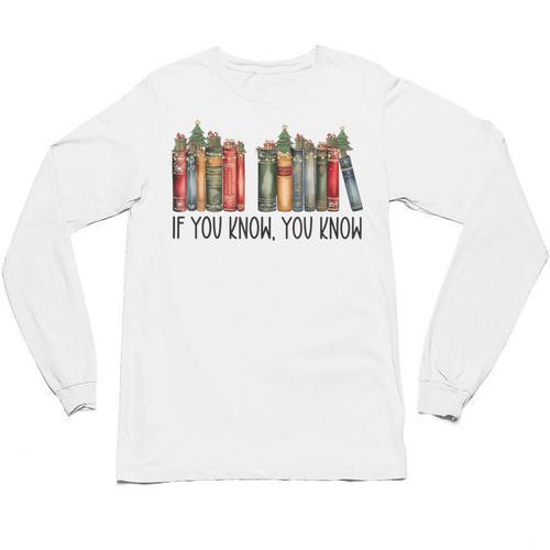 If You Know You Know 6 7 Reading Books Christmas Unisex Long Sleeve T-Shirt - Bookorys CA