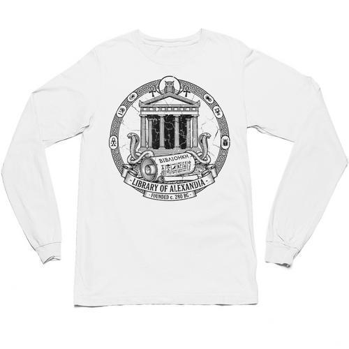 Library Of Alexandria Ancient Book Lover Librarian Books Unisex Long Sleeve T-Shirt - Bookorys DE