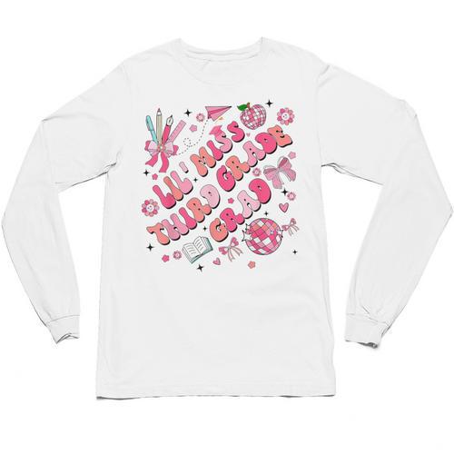 Lil Miss Third 3rd Grade Grad Graduation Last Day Girls Kid Unisex Long Sleeve T-Shirt - Best Gift Smart