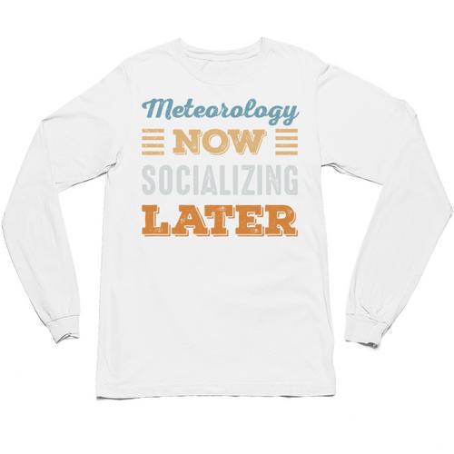 Meteorology Now Minimal Socializing Introvert Vintage Unisex Long Sleeve T-Shirt - Raresse