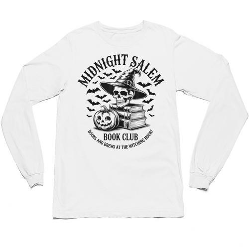Midnight Salem Book Club Witchy Reads Unisex Long Sleeve T-Shirt - Bookorys