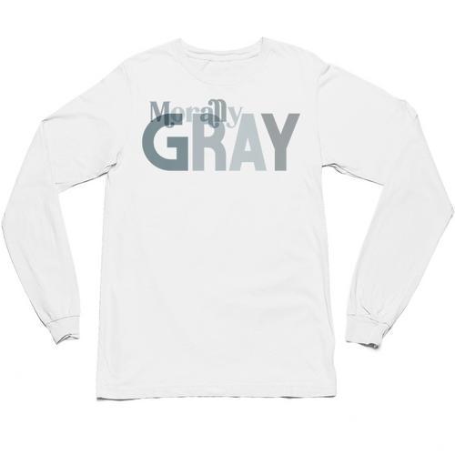 Morally Gray Shirt Cute Romance Novel Reader Smut Book Premium Unisex Long Sleeve T-Shirt - Bookorys UK