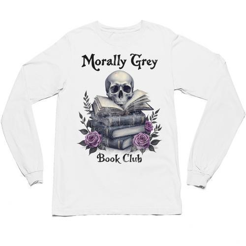 Morally Grey Book Club Gothic Vintage Style Unisex Long Sleeve T-Shirt - Bookorys DE