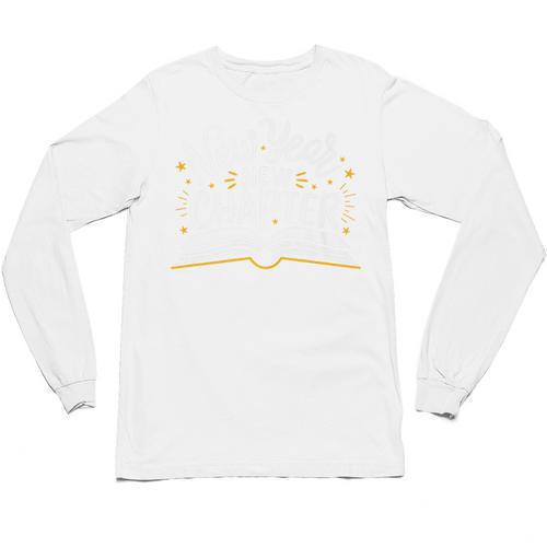 New Year New Chapter Happy New Year 2025 Book Premium Unisex Long Sleeve T-Shirt - Bookorys UK