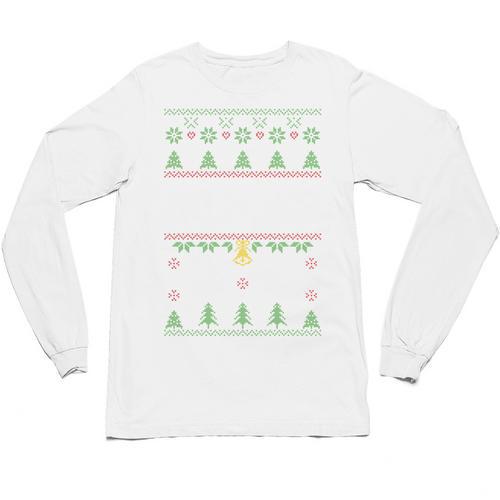No Hugs Introvert Ugly Christmas Sweater Style Unisex Long Sleeve T-Shirt - Raresse