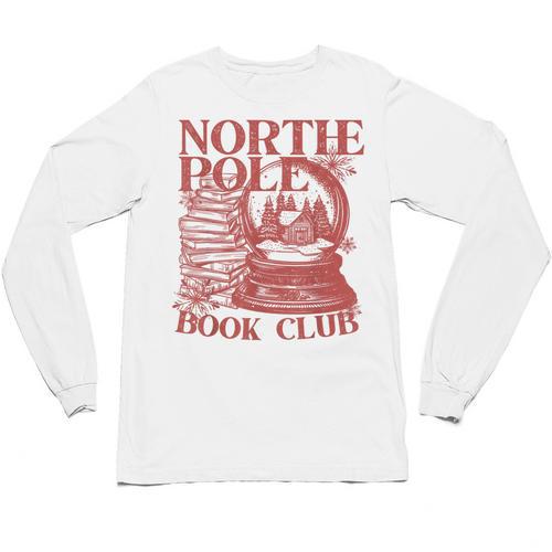 North Pole Book Club Christmas Unisex Long Sleeve T-Shirt - Bookorys CA