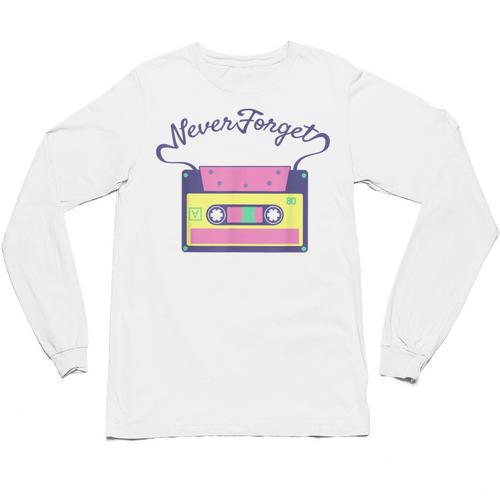 Nostalgia 1980s 80s 90s Costume Party Never Forget Unisex Long Sleeve T-Shirt - Figerry