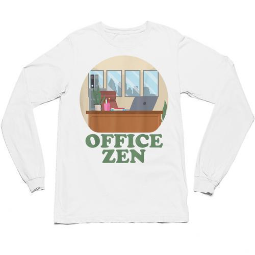Office Zen Introvert Office Staff Secretary Employee Admin Unisex Long Sleeve T-Shirt - Raresse