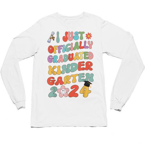 I Officially Graduated Kindergarten Graduation Class 2024 Unisex Long Sleeve T-Shirt - Best Gift Smart
