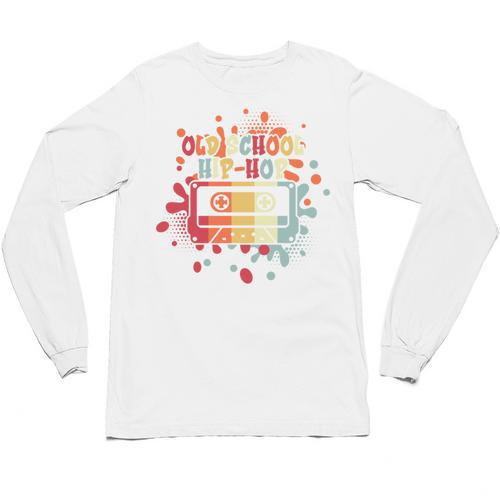 Old-School Hip Hop 80's 90's Style Music Cassette Nostalgia Unisex Long Sleeve T-Shirt - Figerry