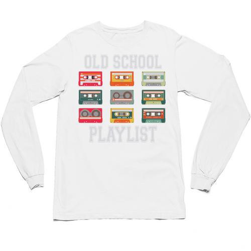 Old School Playlist Nostalgia Vibes Cassette Unisex Long Sleeve T-Shirt - Figerry