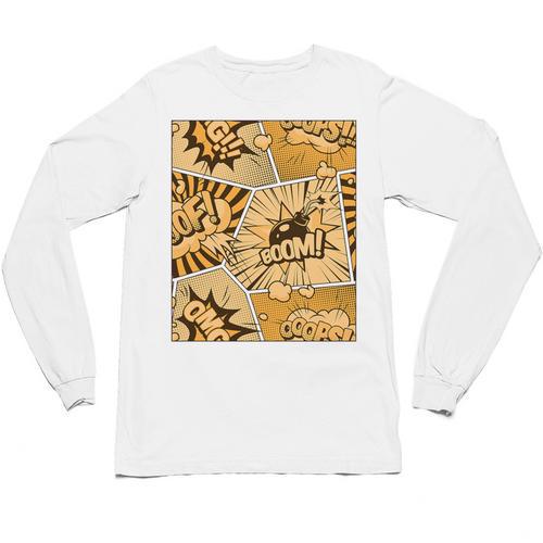 Orange Comic Book Orange Color Graphic Premium Tri-Blend Unisex Long Sleeve T-Shirt - Bookorys AU