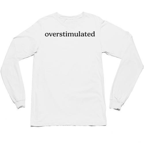 Overstimulated Introvert Social Anxiety Humor Slogan Premium Tri-Blend Unisex Long Sleeve T-Shirt - Raresse
