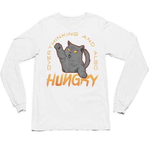 Overthinking And Also Hungry Introverted Overthinker Unisex Long Sleeve T-Shirt - Raresse