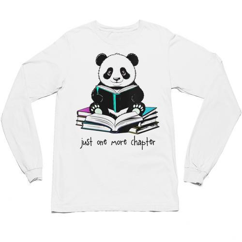 Panda Reading Chapter Books Unisex Long Sleeve T-Shirt - Bookorys CA