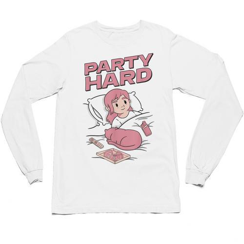 Party Hard Comfortable Stay At Home Introvert Unisex Long Sleeve T-Shirt - Raresse
