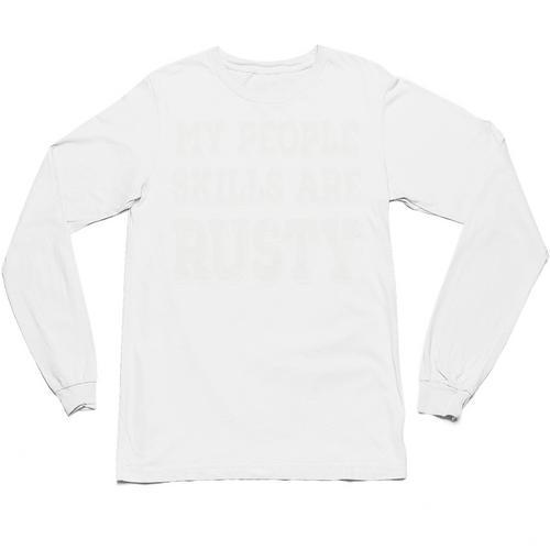 My People Skills Are Rusty Introvert SPN Moments Unisex Long Sleeve T-Shirt - Raresse