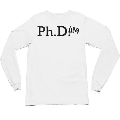 PhD Graduation Women Doctorate Degree PhDiva Unisex Long Sleeve T-Shirt - Best Gift Smart