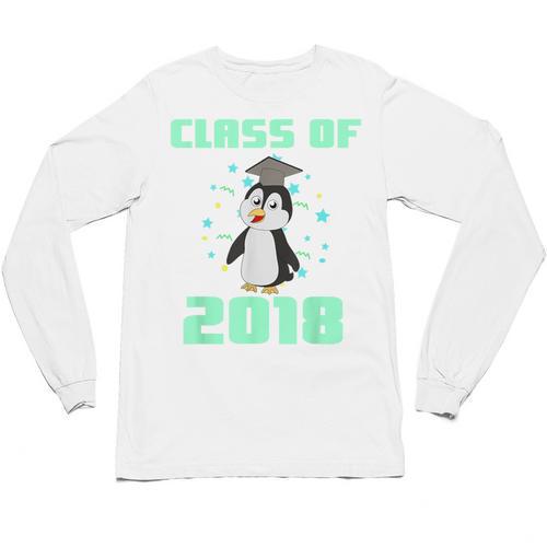 Pinguin Class 2018 Shirt Graduation Kids Graduate Unisex Long Sleeve T-Shirt - Best Gift Smart