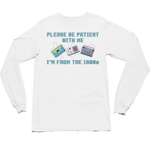 PLEASE BE PATIENT WITH ME I'M FROM THE 1900s 90s Meme Premium Tri-Blend Unisex Long Sleeve T-Shirt - Figerry