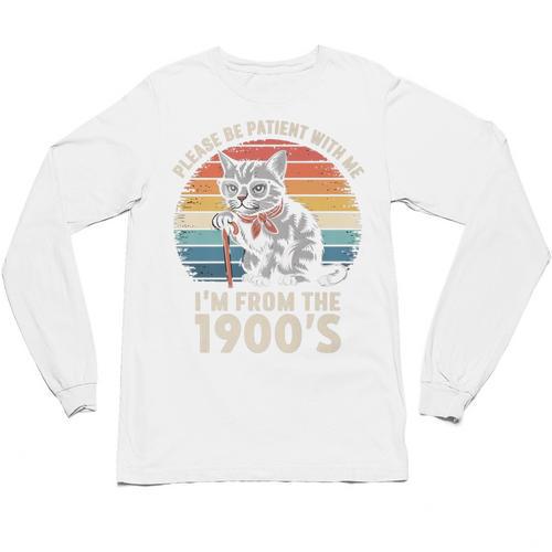 Please Be Patient With Me I'm From The 1900s Cat Premium Unisex Long Sleeve T-Shirt - Figerry