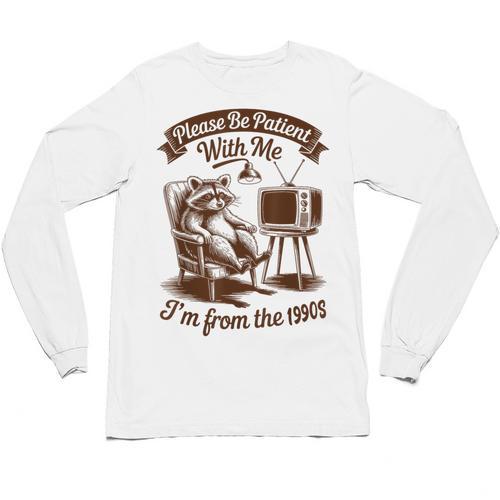 Please Be Patient With Me I'm From The 1900s Raccoon Vintage Unisex Long Sleeve T-Shirt - Figerry
